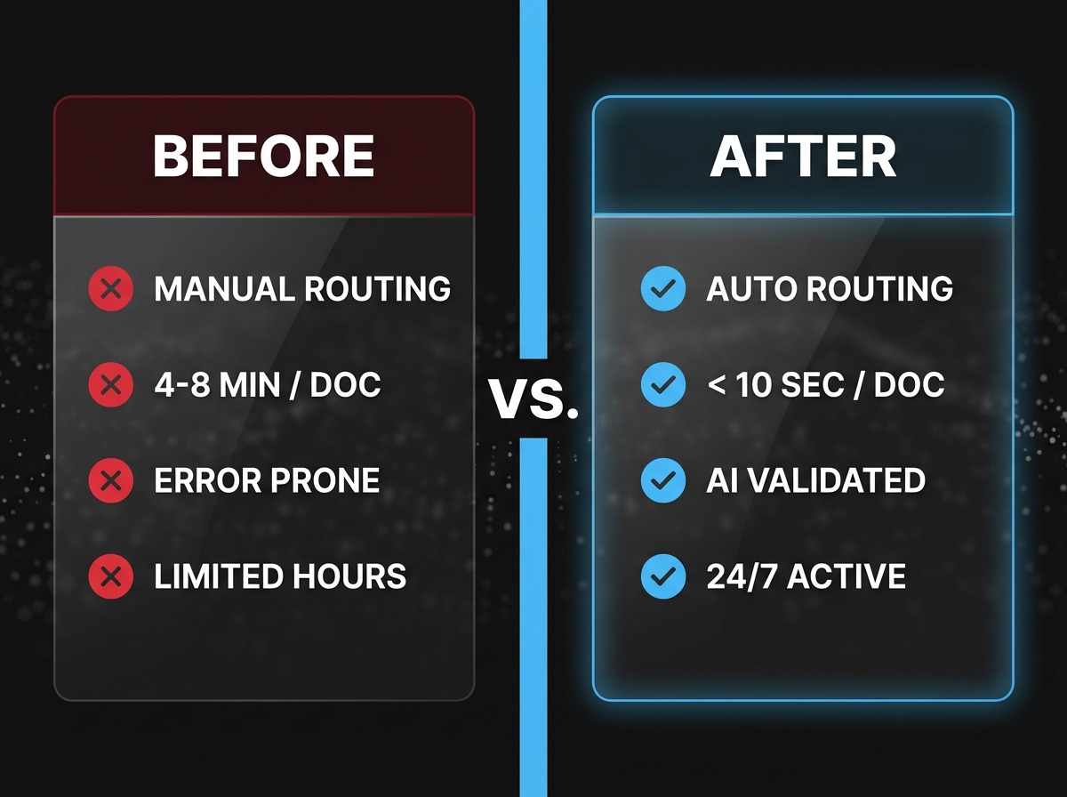 AlkunMedia - Agentic AI Mittelstand: Vor-Nachher-Vergleich manueller Dokumentenprozess vs. autonomer KI-Agent