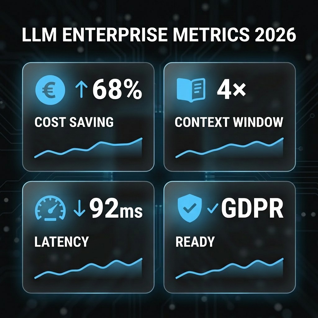 AlkunMedia - LLM-Markt Einordnung 2026: KPI-Dashboard mit Vergleichsmetriken der wichtigsten Modellanbieter für Enterprise-Entscheider