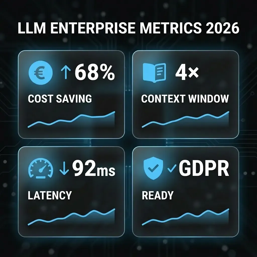 AlkunMedia - LLM-Markt Einordnung 2026: KPI-Dashboard mit Vergleichsmetriken der wichtigsten Modellanbieter für Enterprise-Entscheider