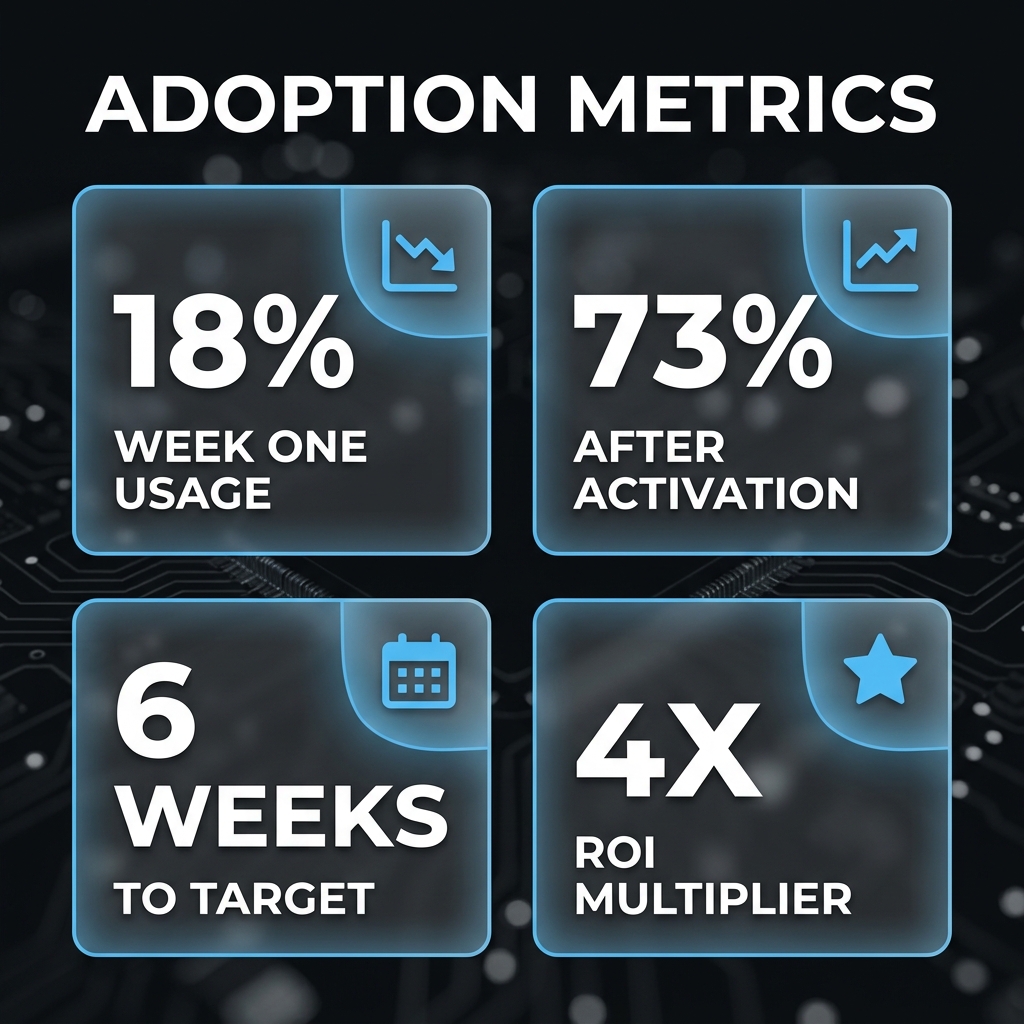 AlkunMedia - Corporate LLM Mitarbeiter Adoption: Adoptionskennzahlen vor und nach strukturierter LLM-Einführung