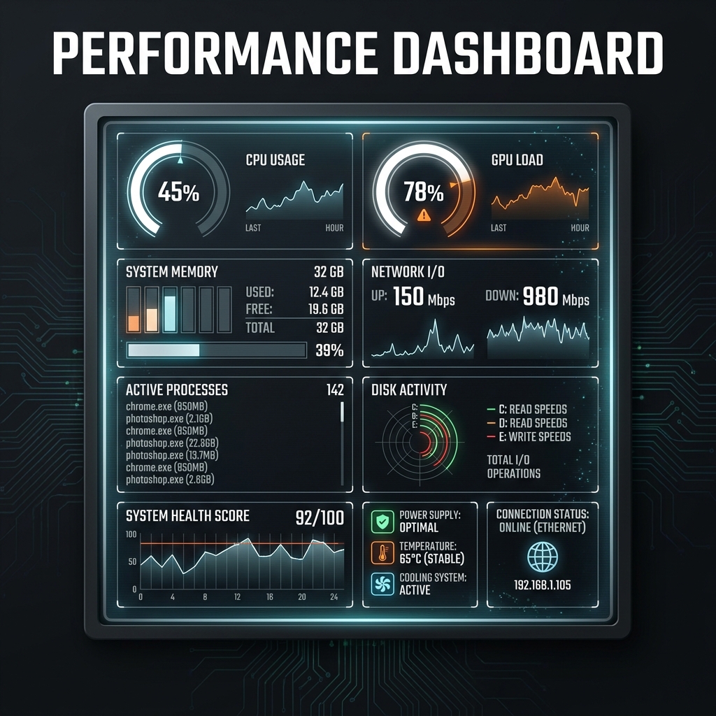 RAG-System Mittelstand — KPI-Dashboard mit Leistungskennzahlen: Suchzeit, Antwortqualität, Einführungsdauer, Support-Entlastung
