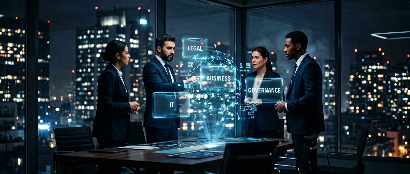 AlkunMedia - AI roles and responsibility matrix: leadership team defining governance accountabilities