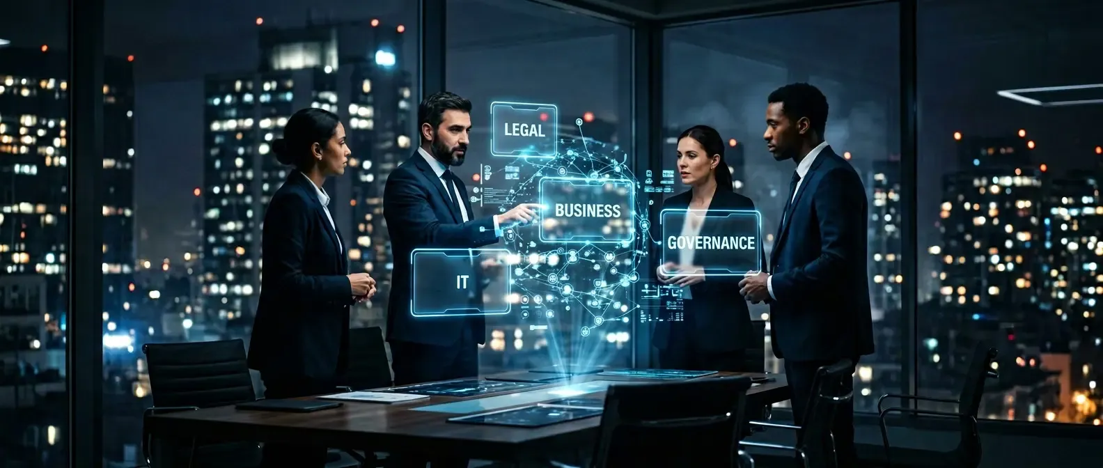 AlkunMedia - AI roles and responsibility matrix: leadership team defining governance accountabilities